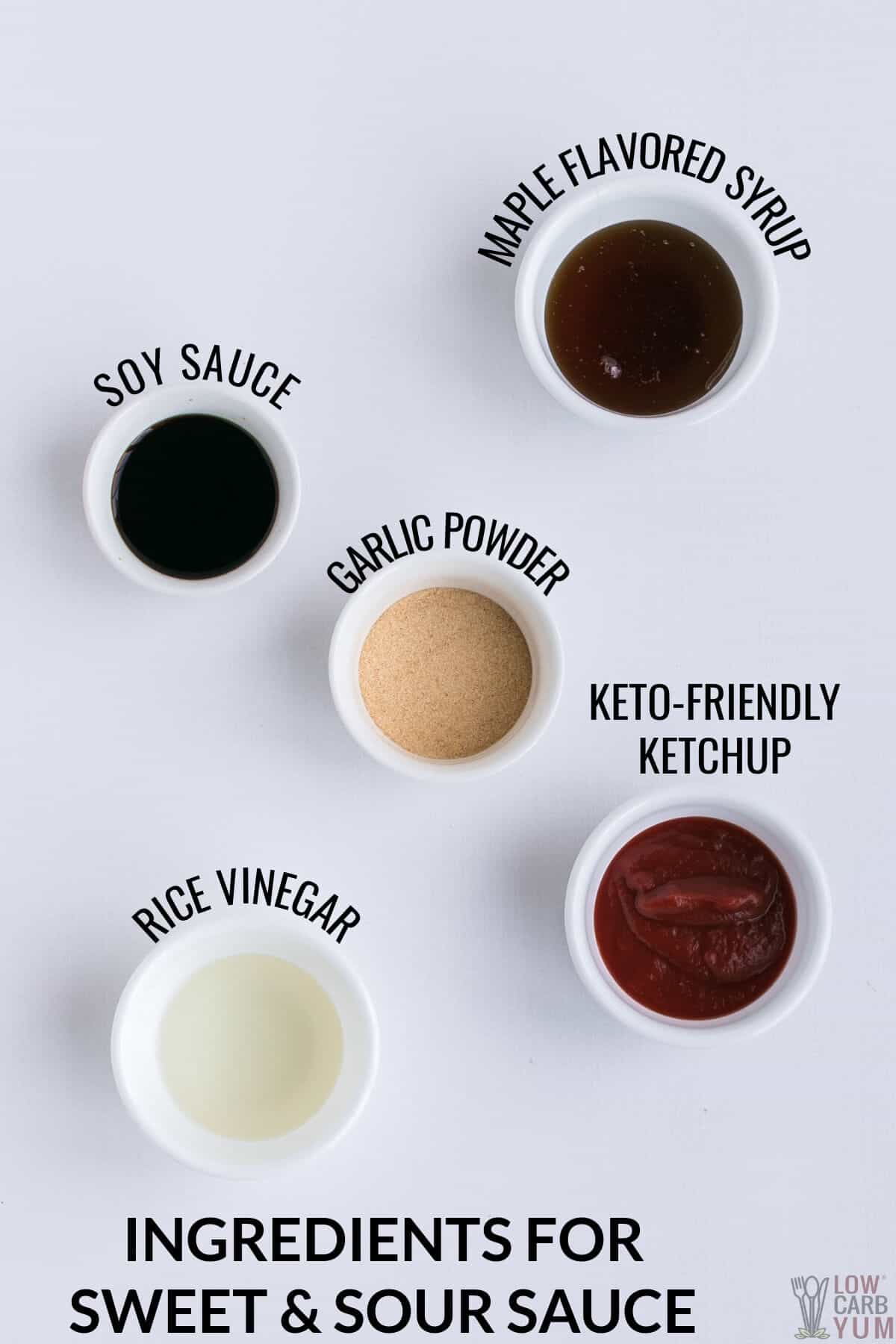 ingredients for keto sweet and sour sauce