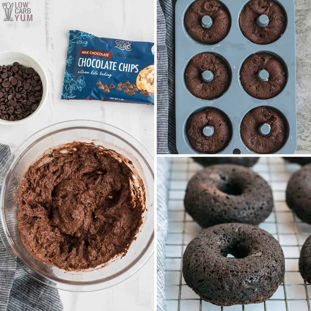 baking chocolate donuts