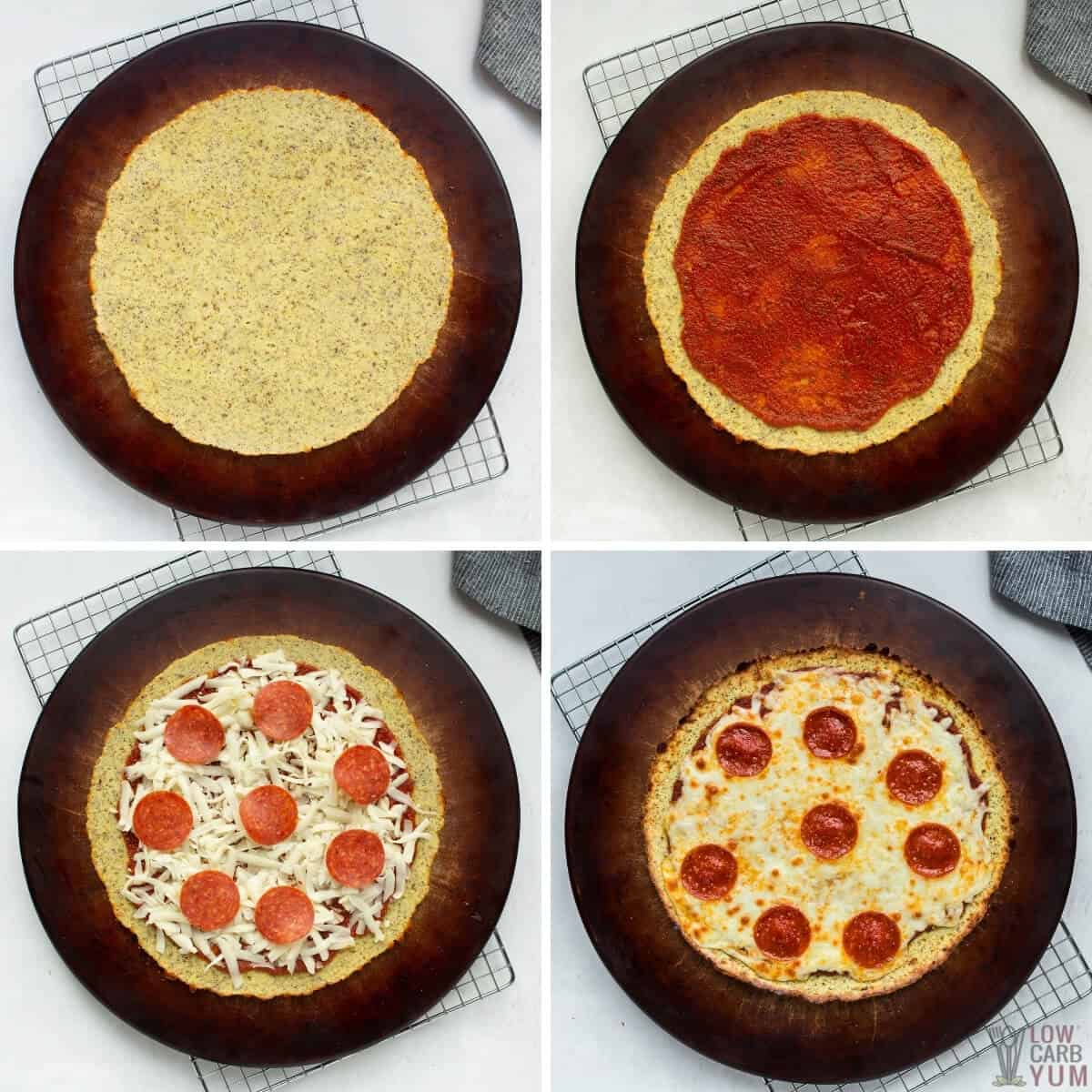 topping the pizza crust