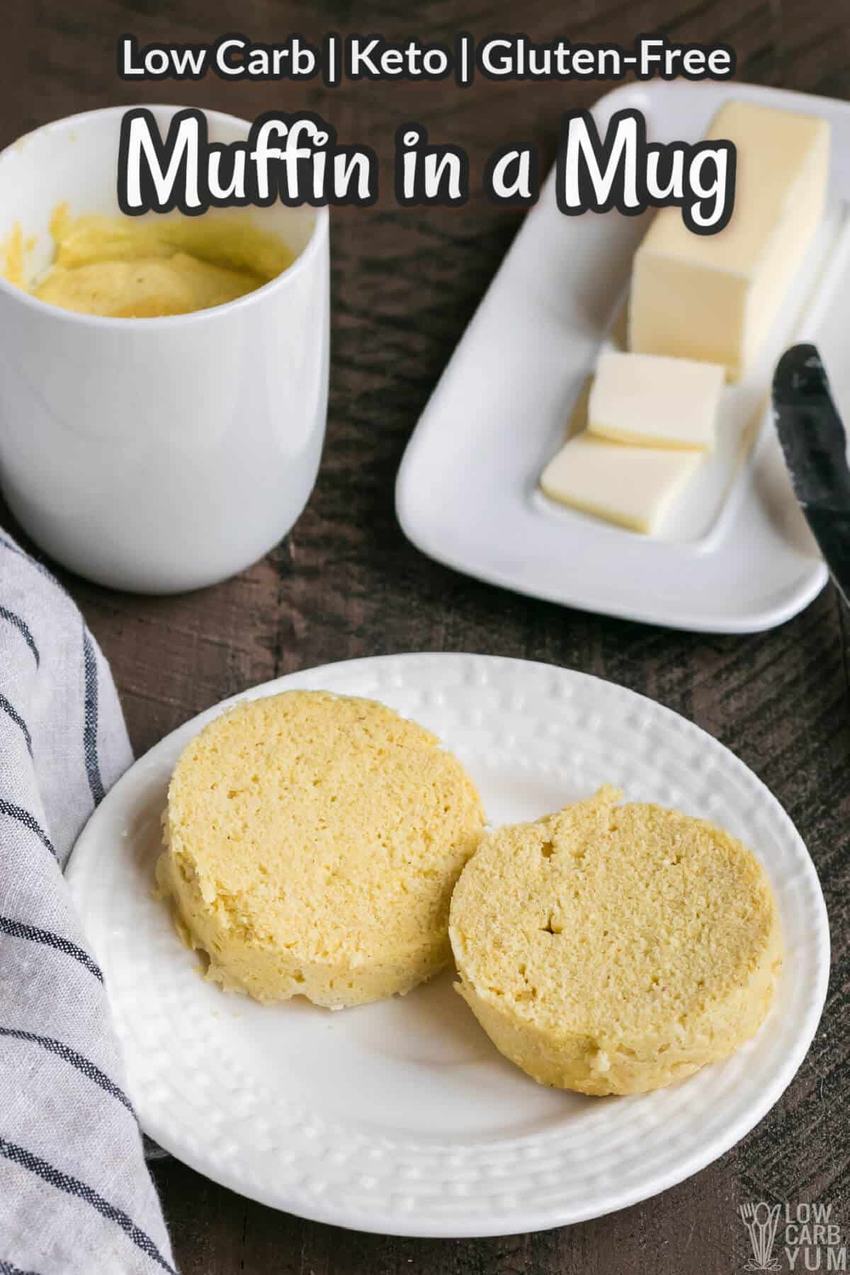 Low Carb English Muffin (In 1 Minute!) - Low Carb Yum