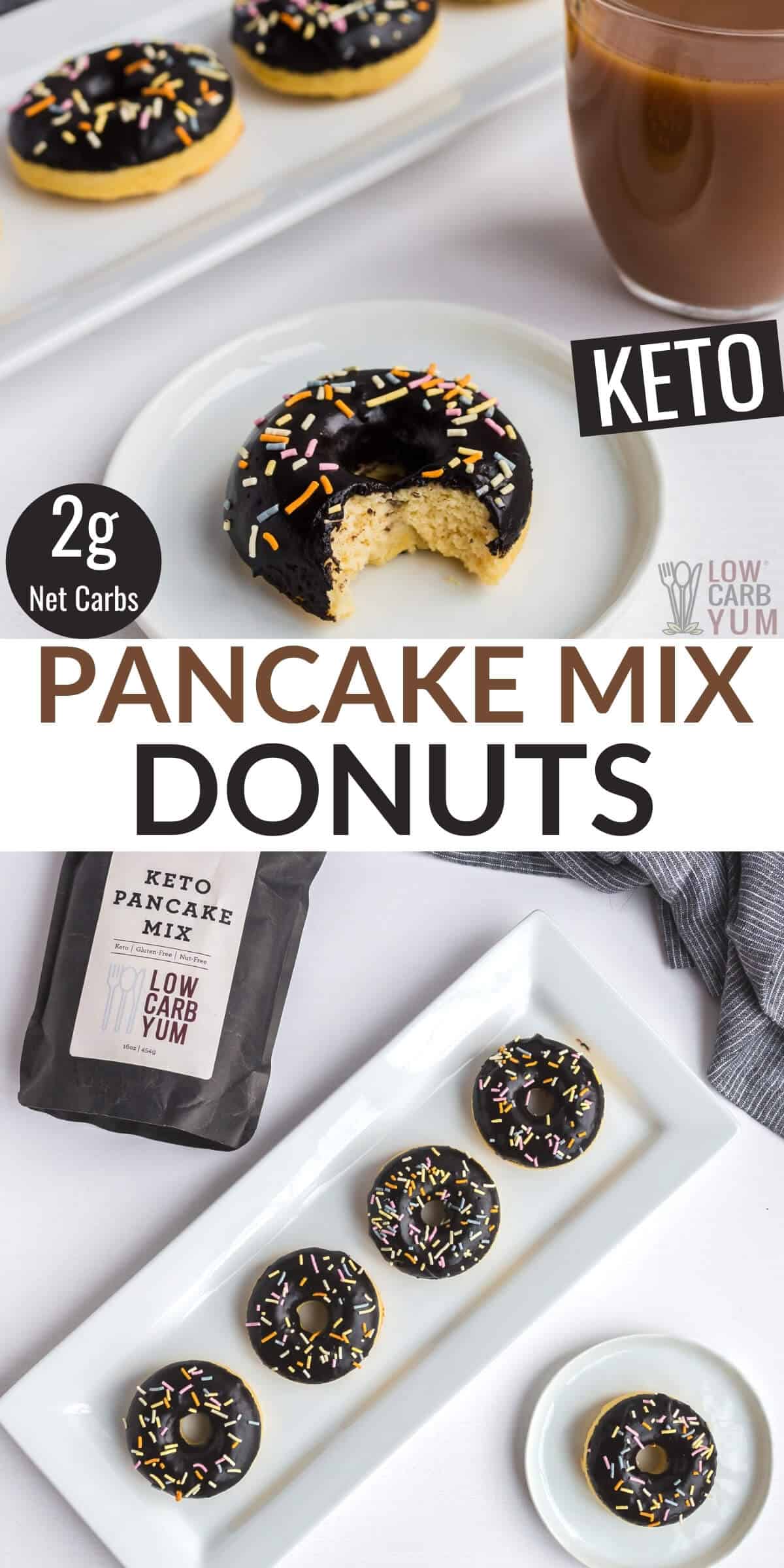 pancake mix donuts pinterest image