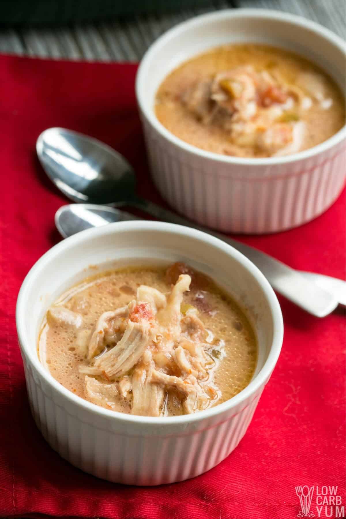 4-Ingredient Keto Mexican Chicken Soup Recipe - Low Carb Yum