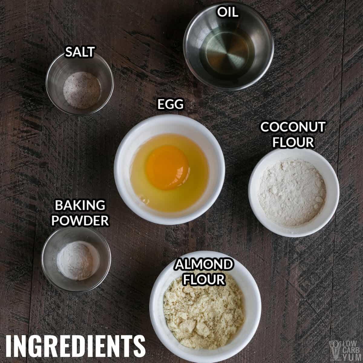 ingredients to make a muffin in a mug keto