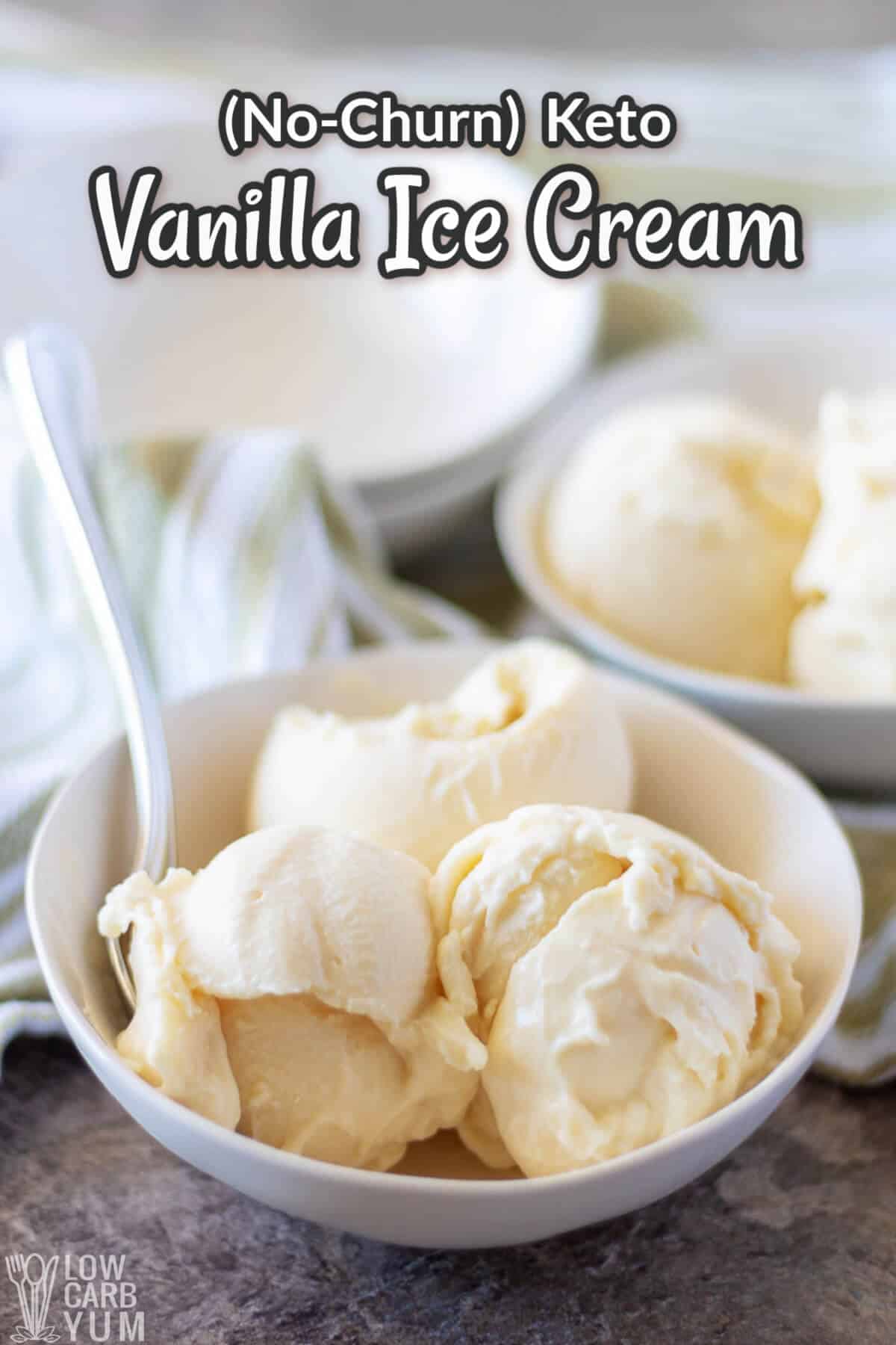 no churn keto vanilla ice cream recipe cover image
