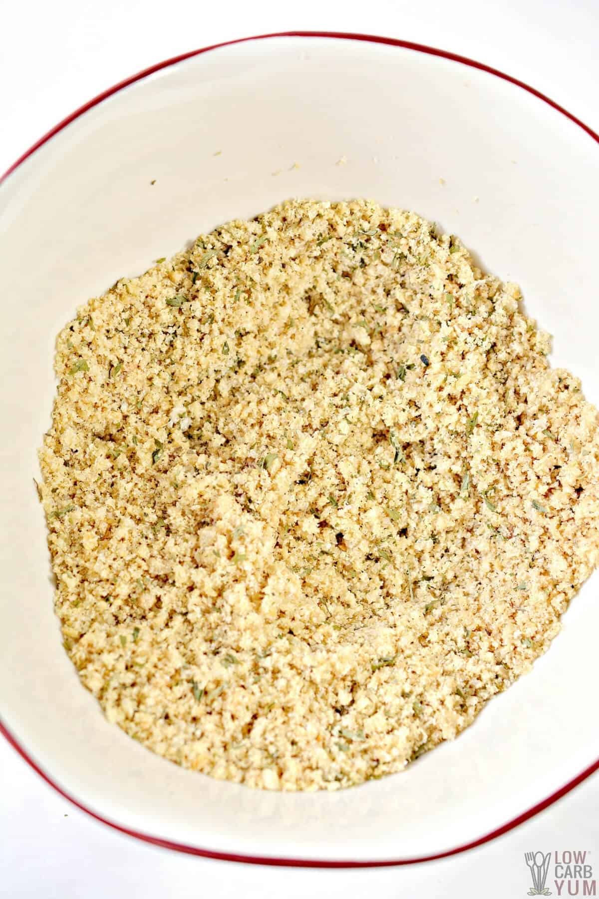 homemade panko breadcrumbs in bowl