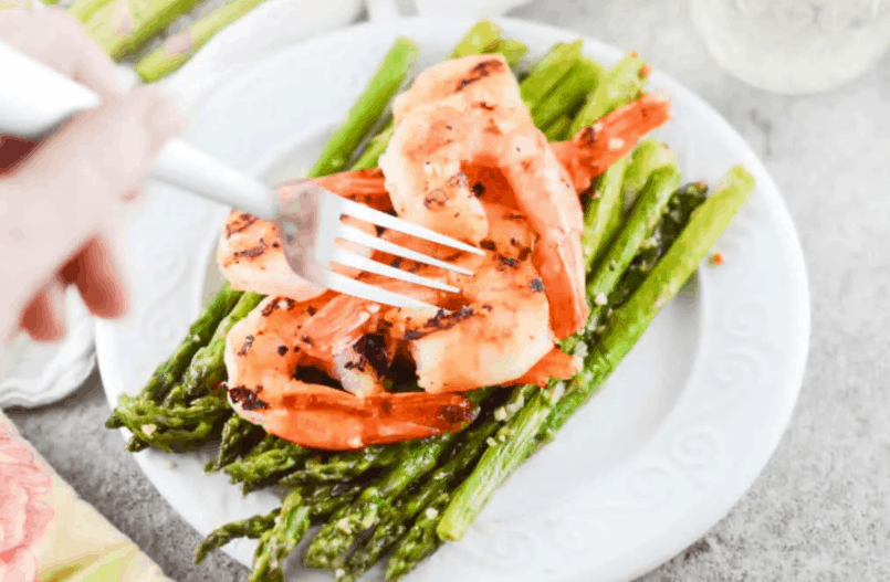 Blacked Shrimp And Asparagus