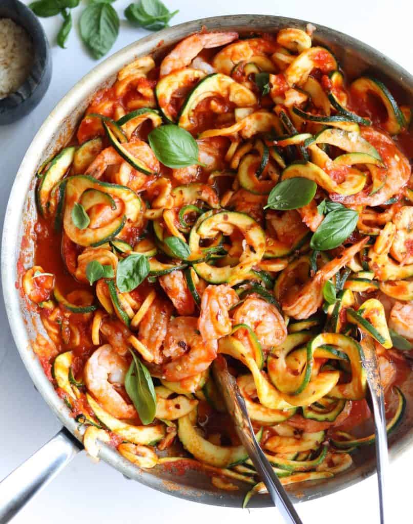 Zucchini Shrimp Fra Diavolo 