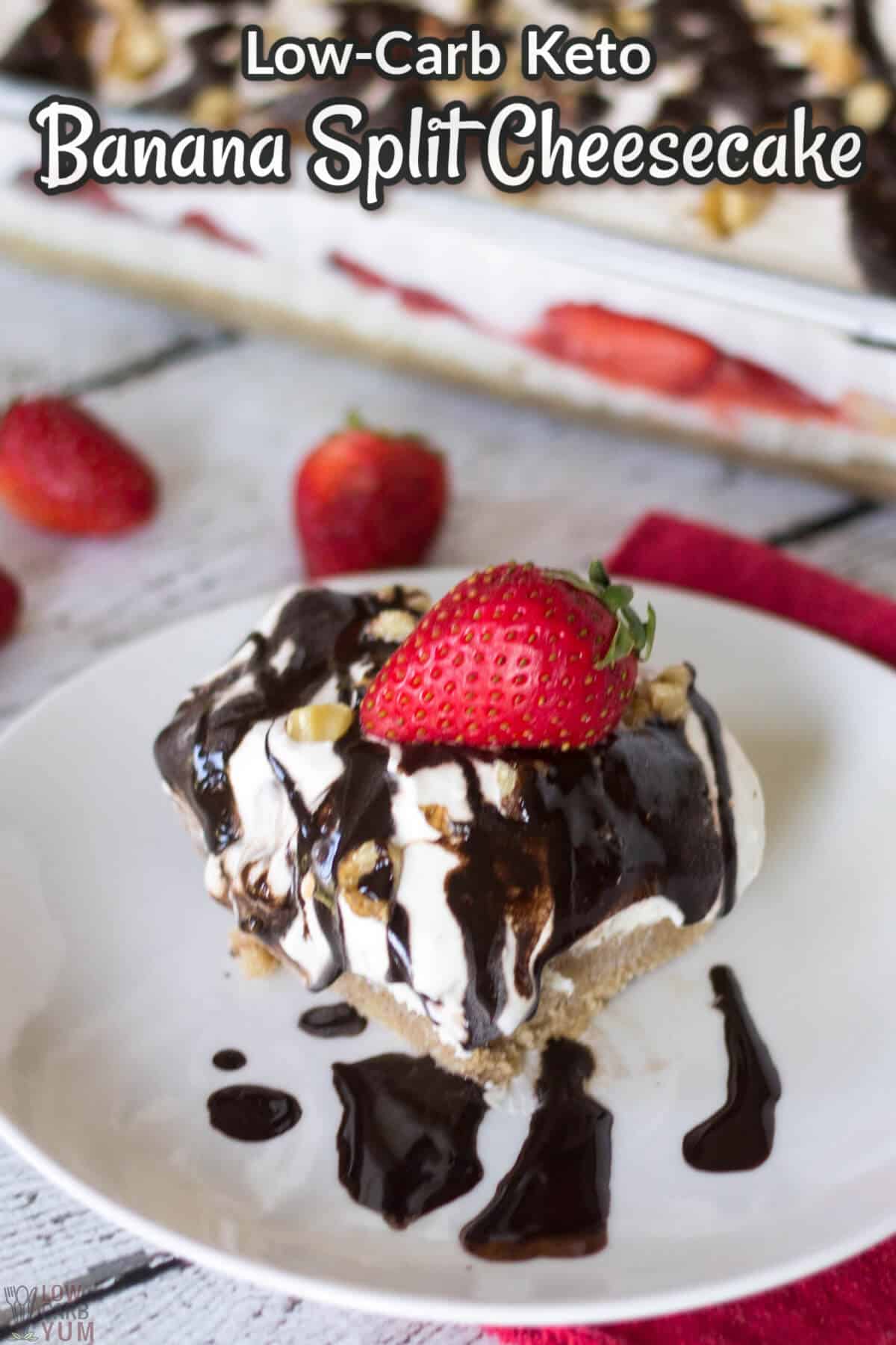 banana split cheesecake cover image