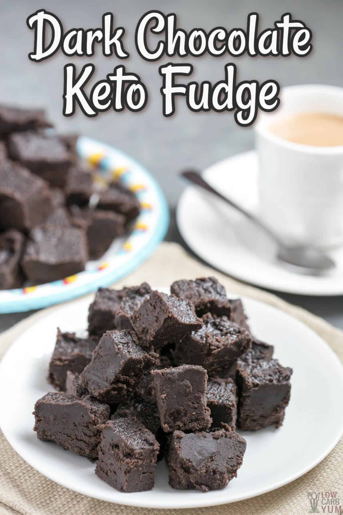 dark chocolate keto fudge cover image