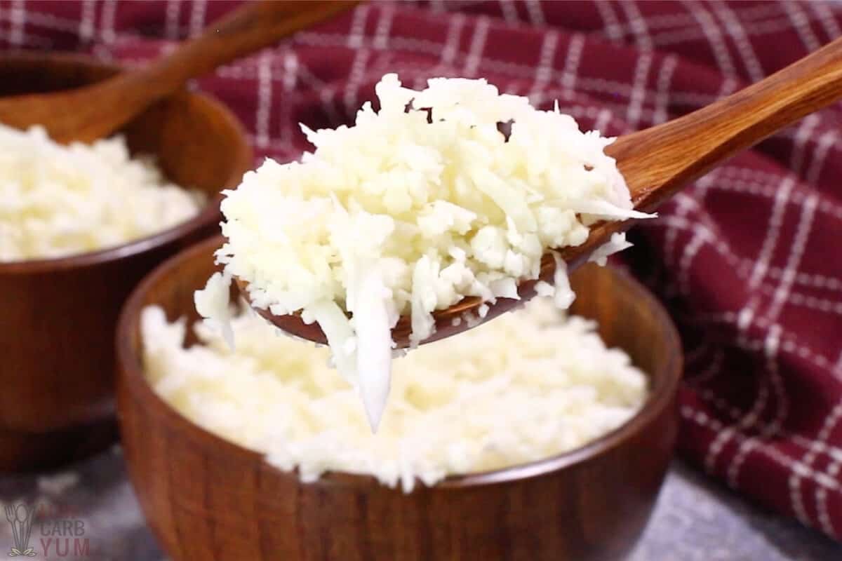 How To Make Cauliflower Rice In The Microwave Low Carb Yum