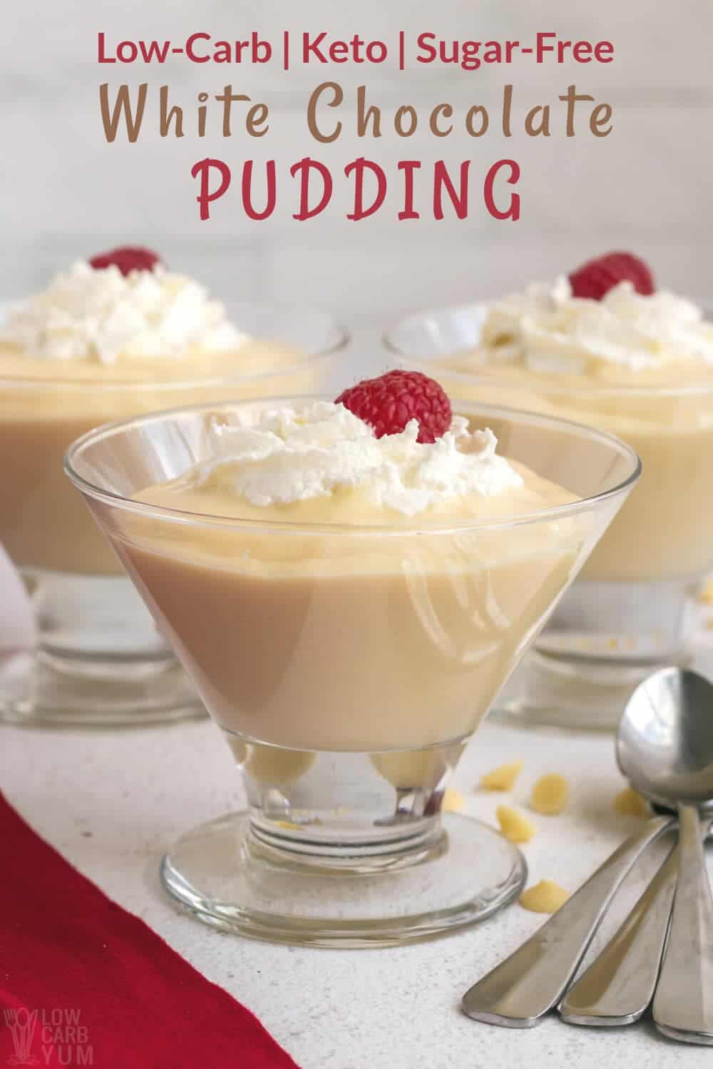 keto white chocolate pudding recipe cover image