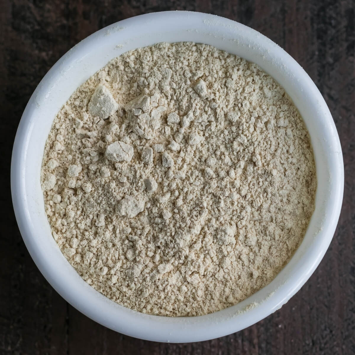 oat fiber in white bowl