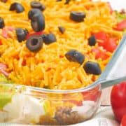 taco dip with meat featured image
