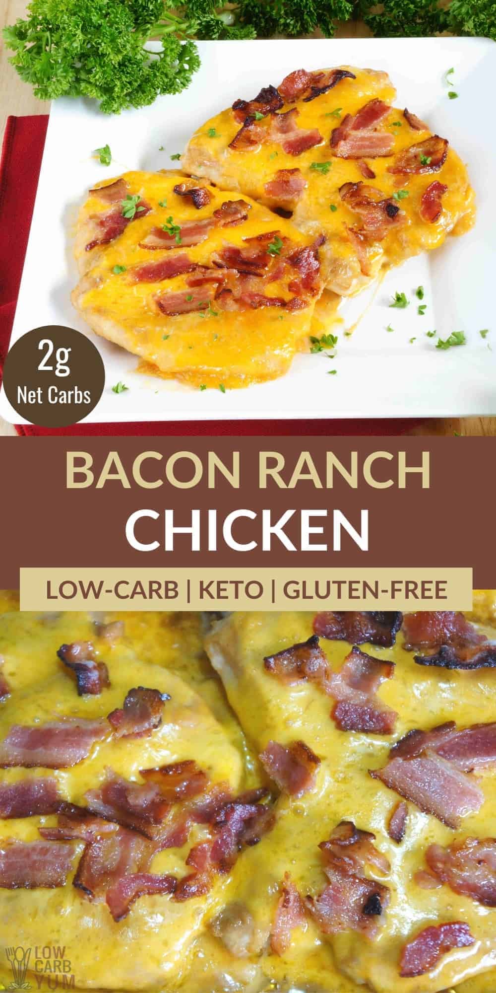 bacon ranch chicken pinterest image