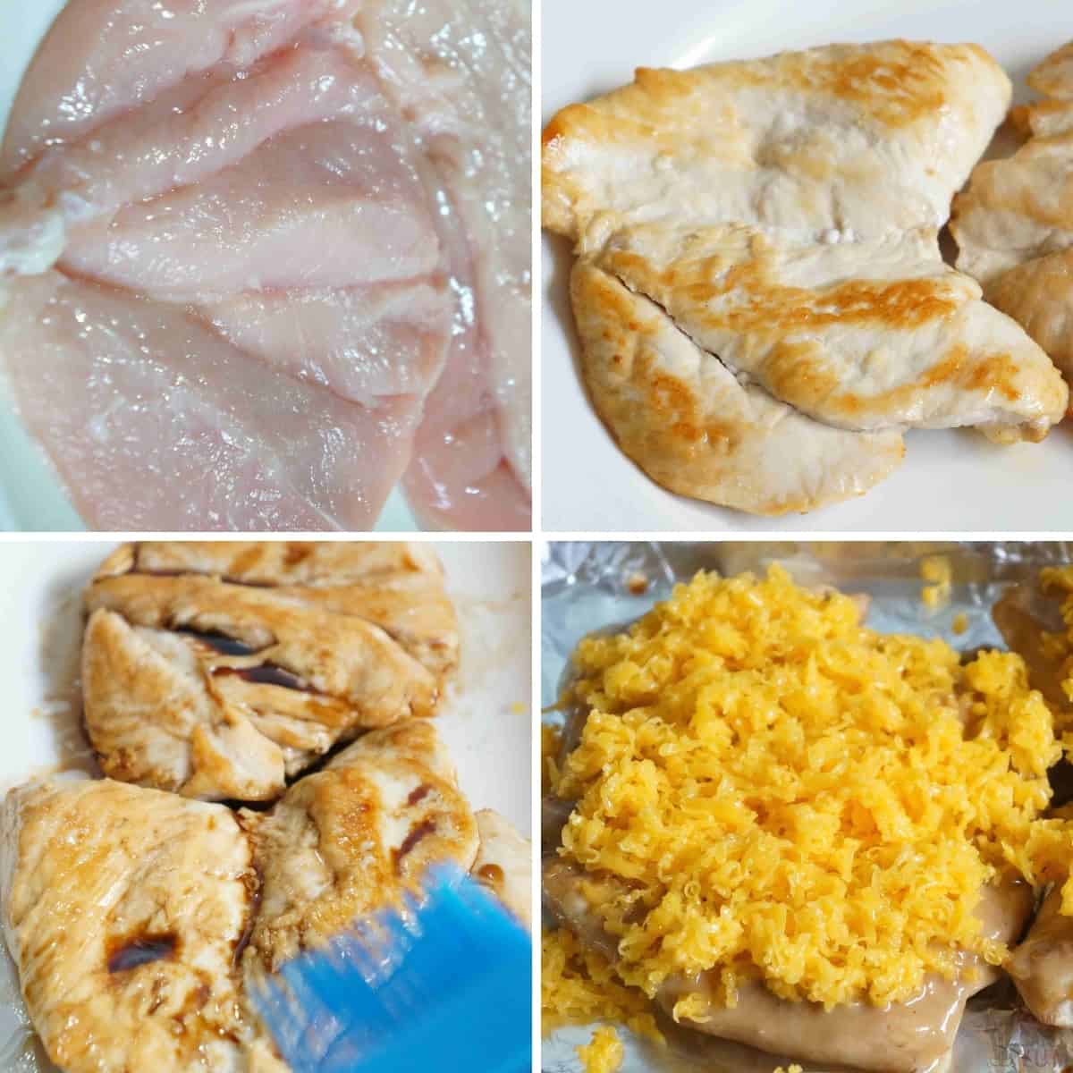 recipe steps to make the baked chicken dish