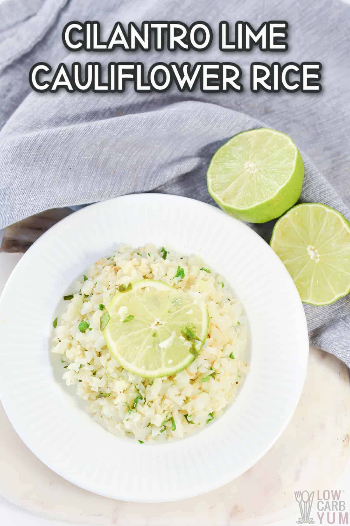 cilantro lime cauliflower rice recipe cover image
