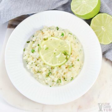 cilantro lime cauliflower rice featured image