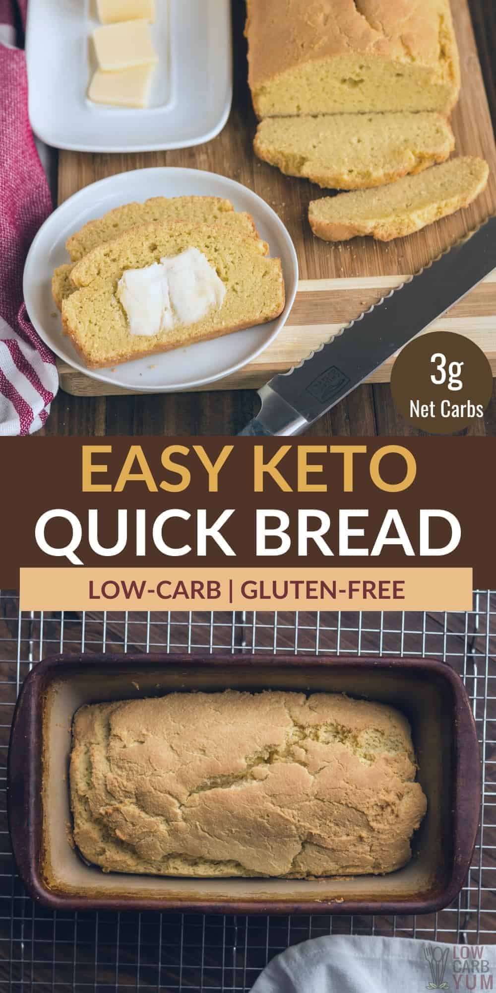 easy keto quick bread pinterest image