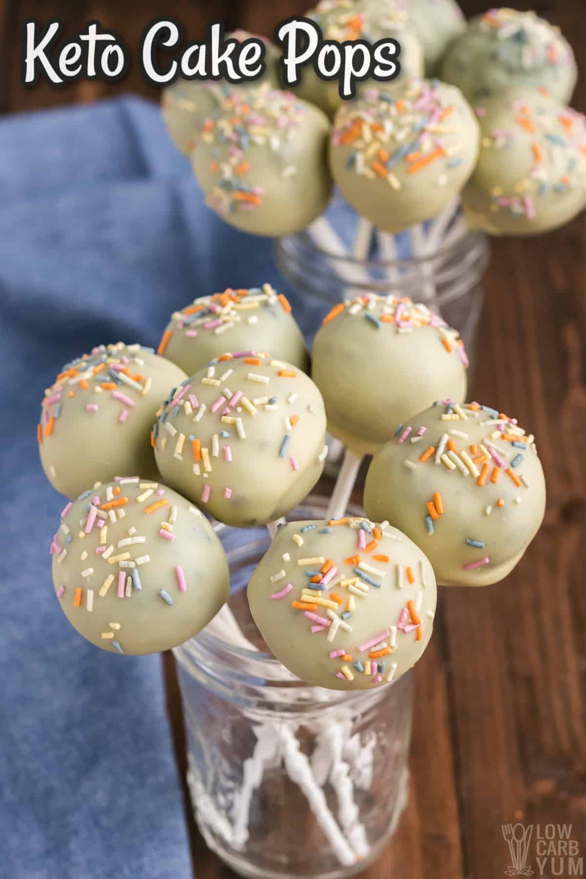 keto cake pops in mason jar cover image