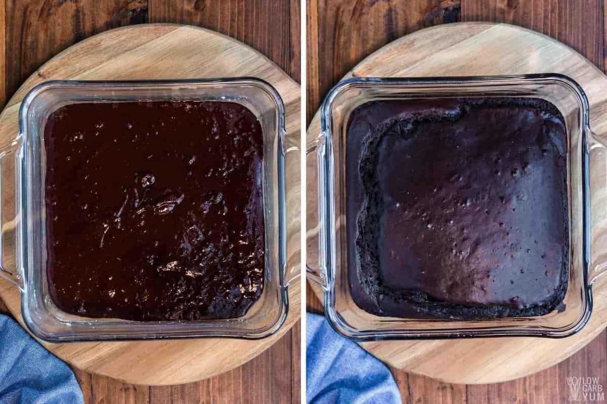 baking the keto chocolate cake