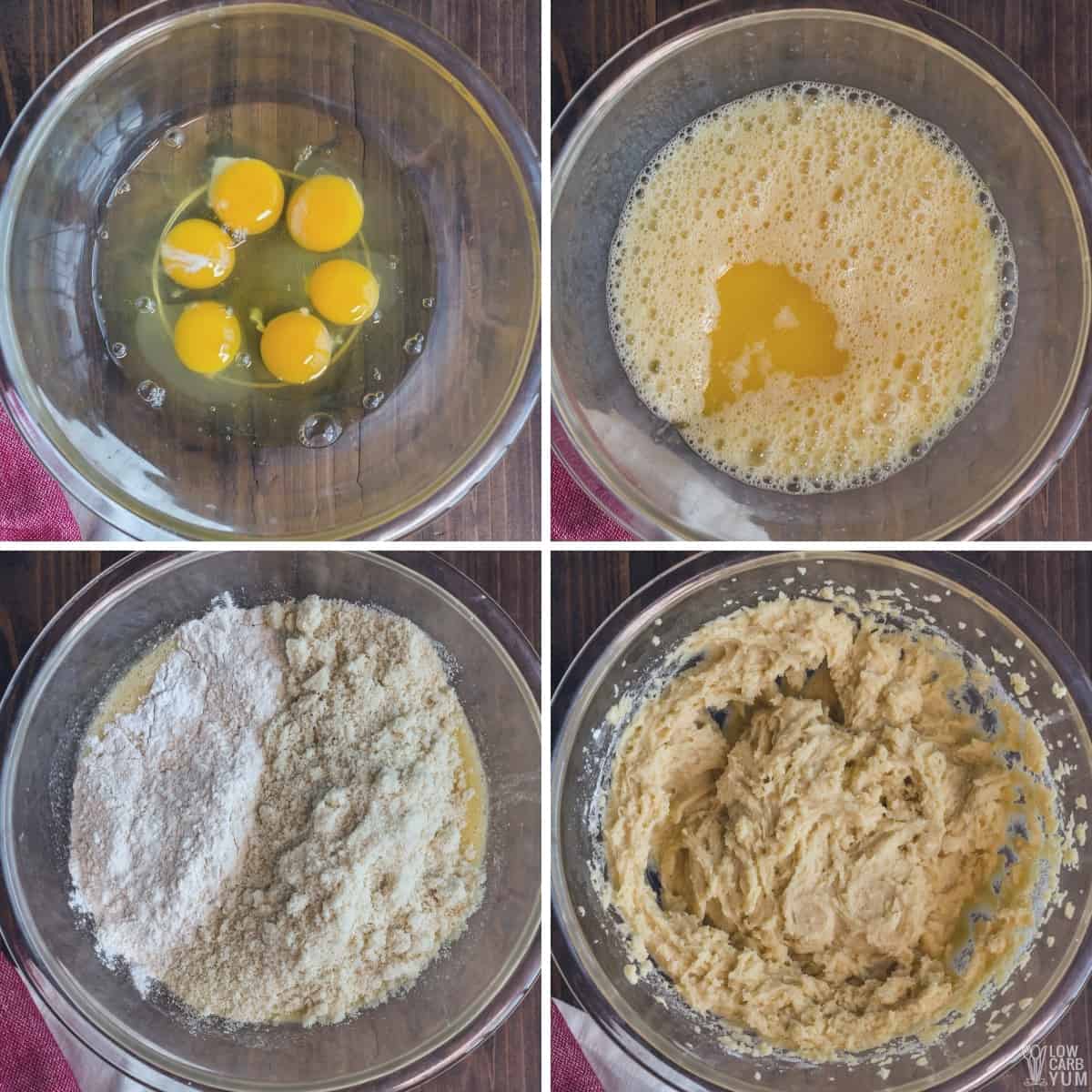 making the keto bread batter