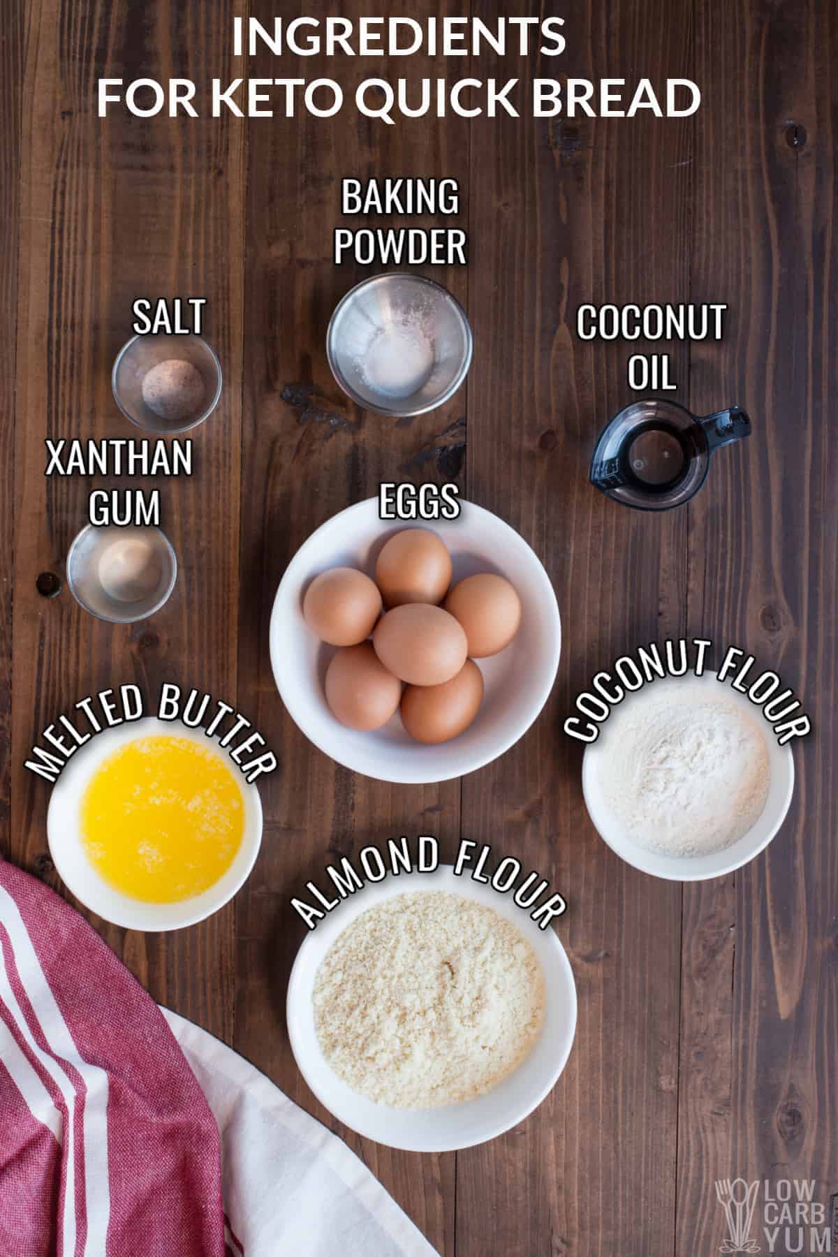 quick keto bread recipe ingredients