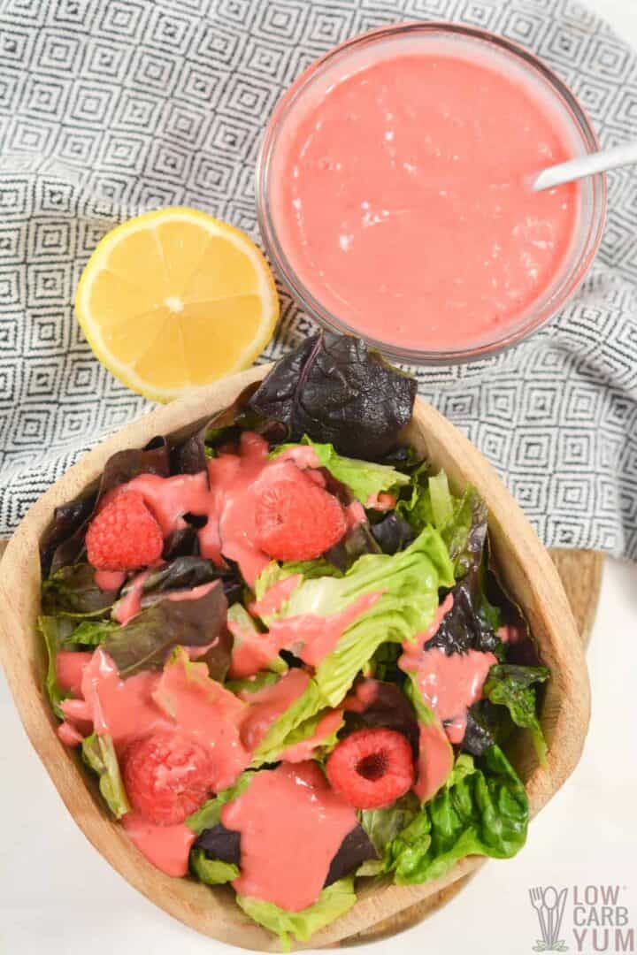 Keto Raspberry Vinaigrette Sweet Keto Salad Dressing Low Carb Yum