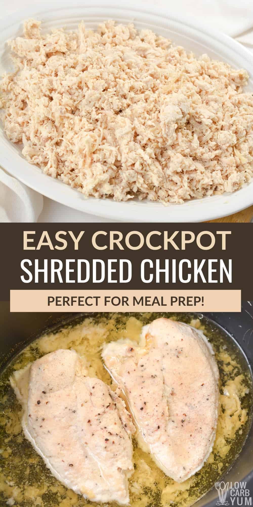easy crockpot shredded chicken