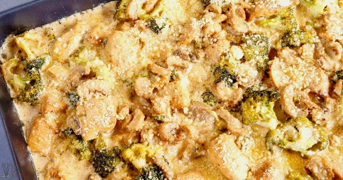 Keto Chicken Broccoli Casserole with Cream Cheese - Low Carb Yum