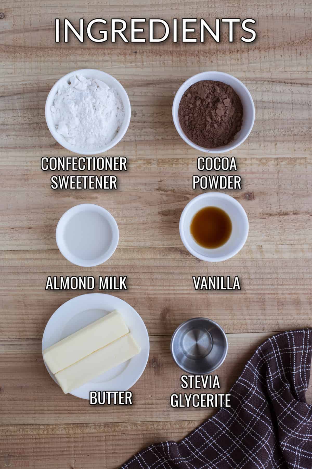 keto chocolate frosting recipe ingredients