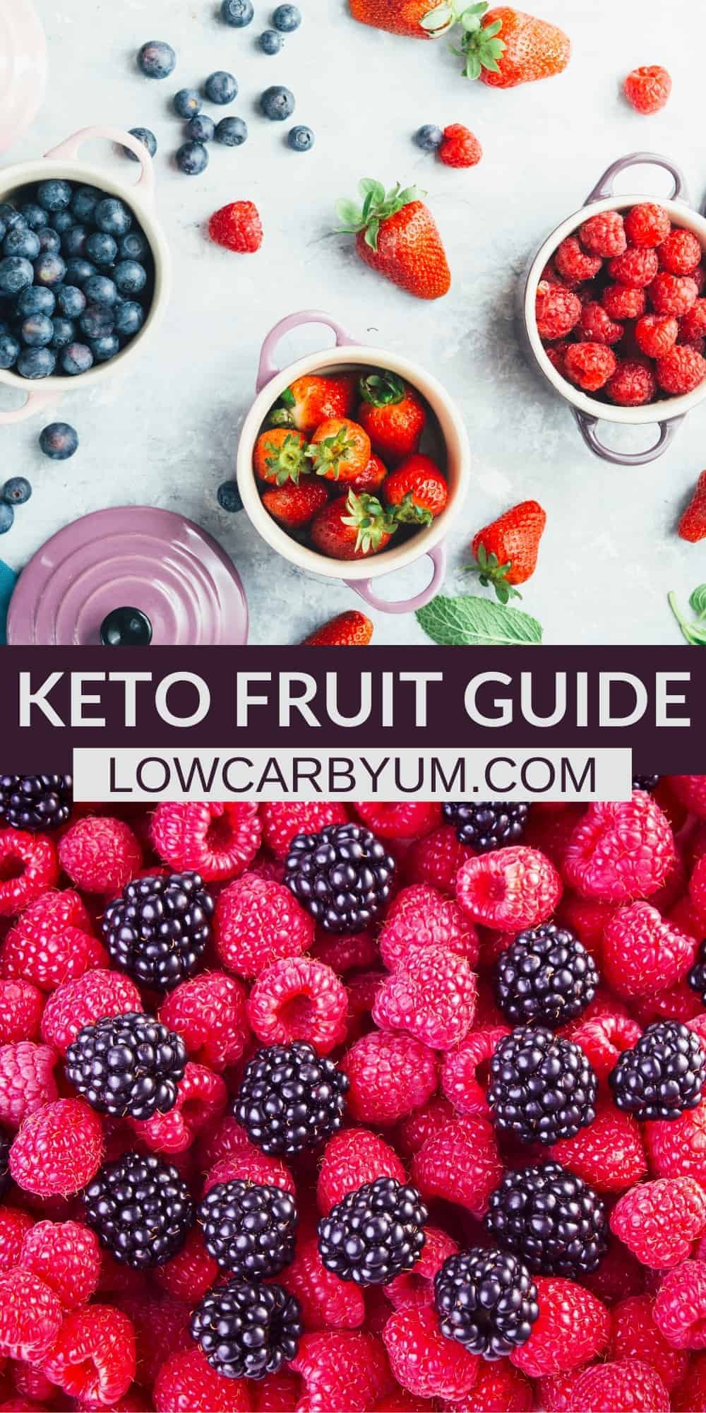 keto fruit guide pinterest image