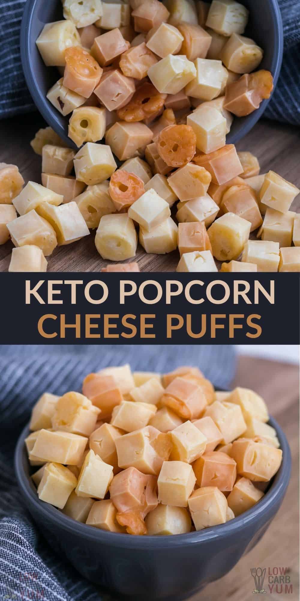 keto popcorn cheese puffs pinterest image.