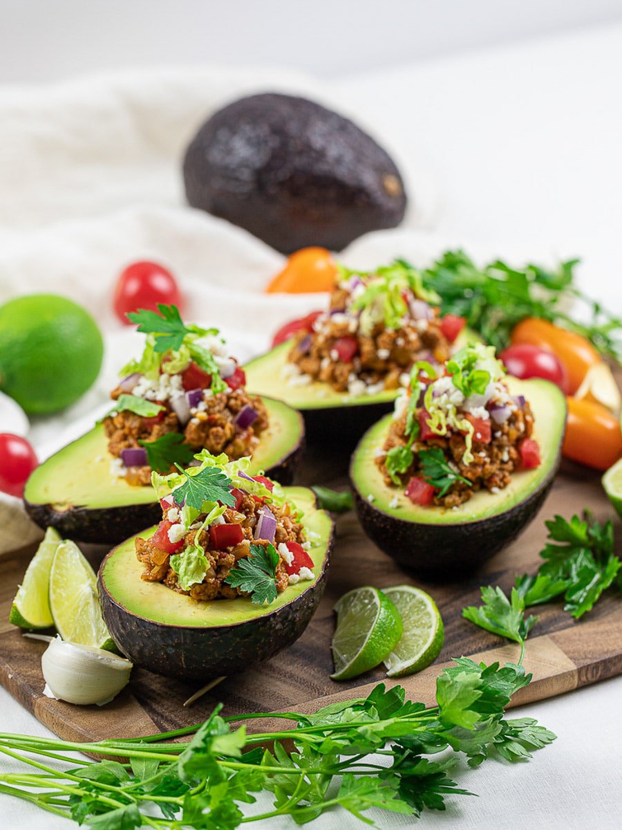 keto taco stuffed avocados