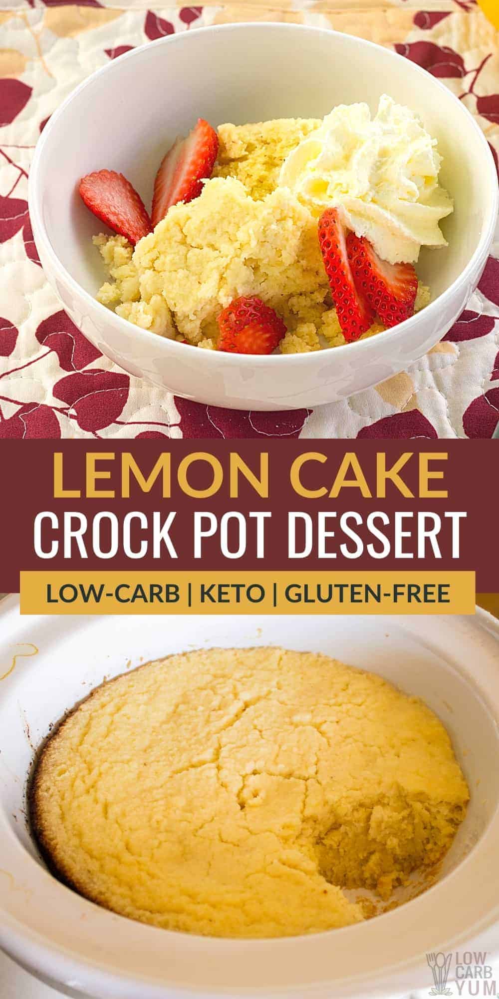 lemon cake crock pot dessert pinterest image