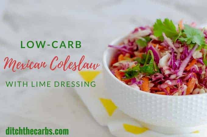 Low-Carb Mexican Coleslaw with Lime Dressing 