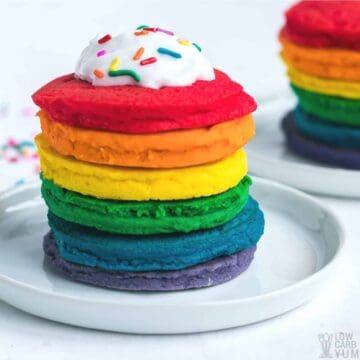 rainbow pancakes featured image