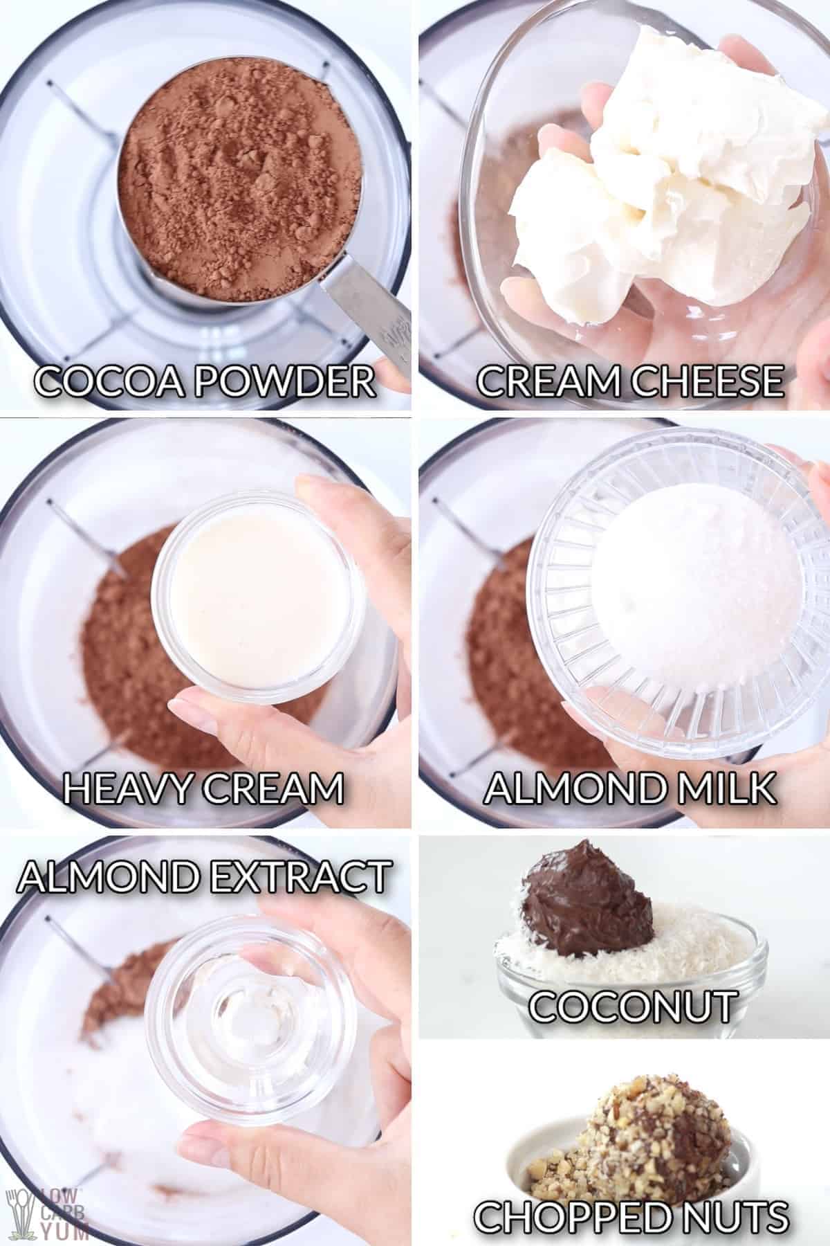 chocolate cream cheese truffle recipe ingredients