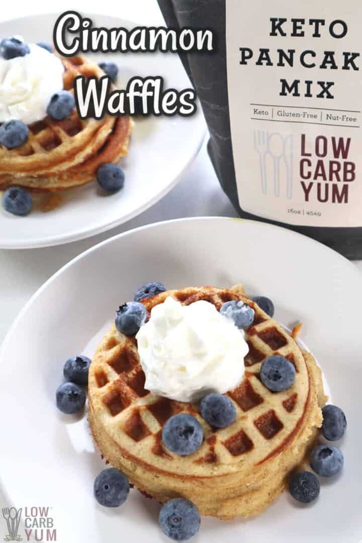 Keto Cinnamon Waffles With Pancake Mix Low Carb Yum