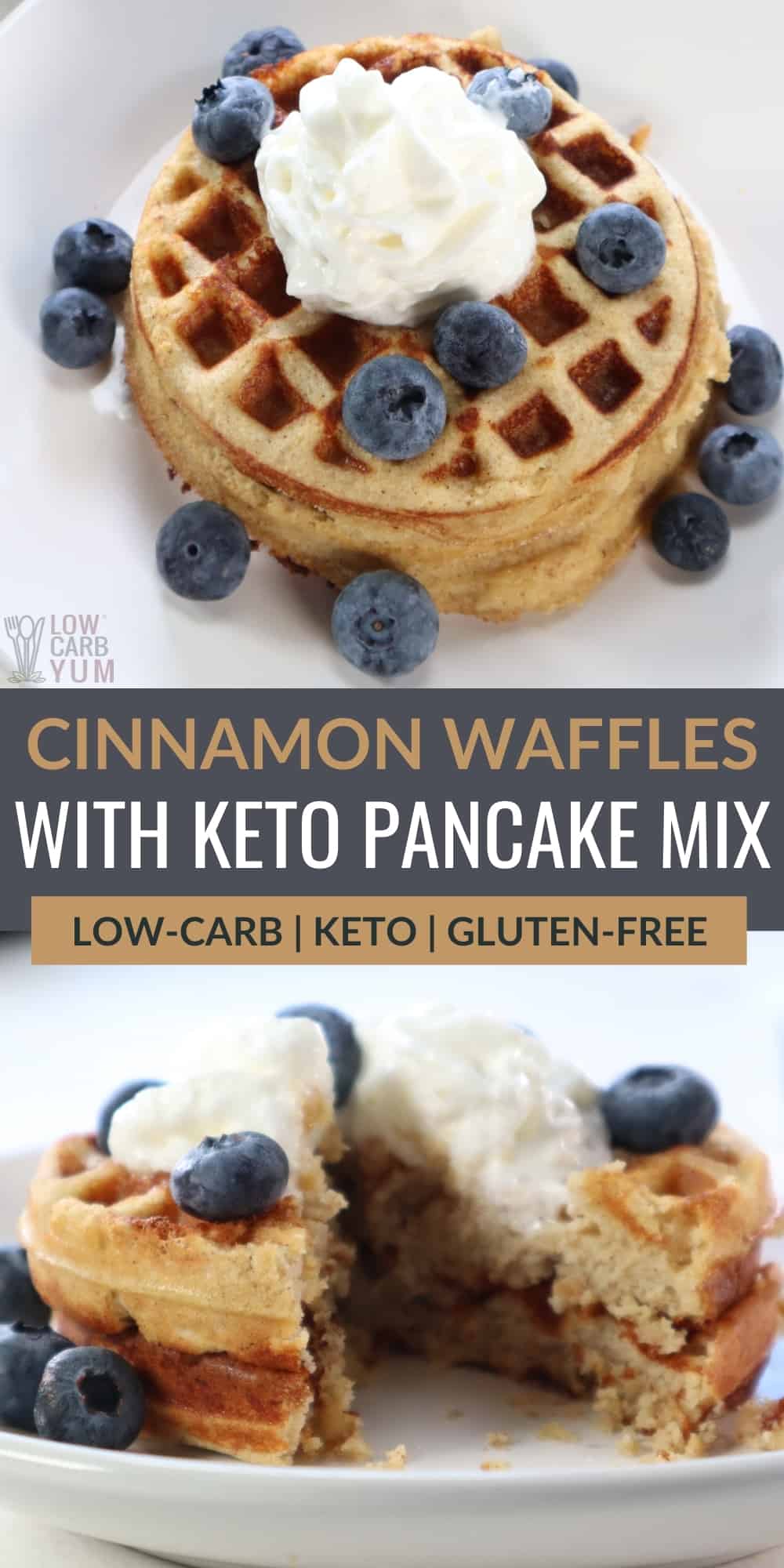 Keto Cinnamon Waffles With Pancake Mix - Low Carb Yum