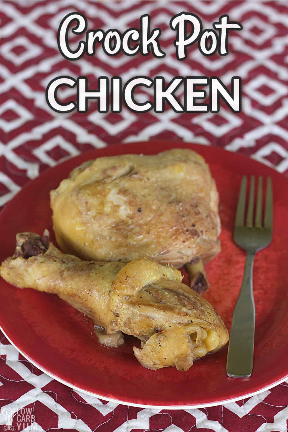 crock pot chicken legs and thighs recipe cover image