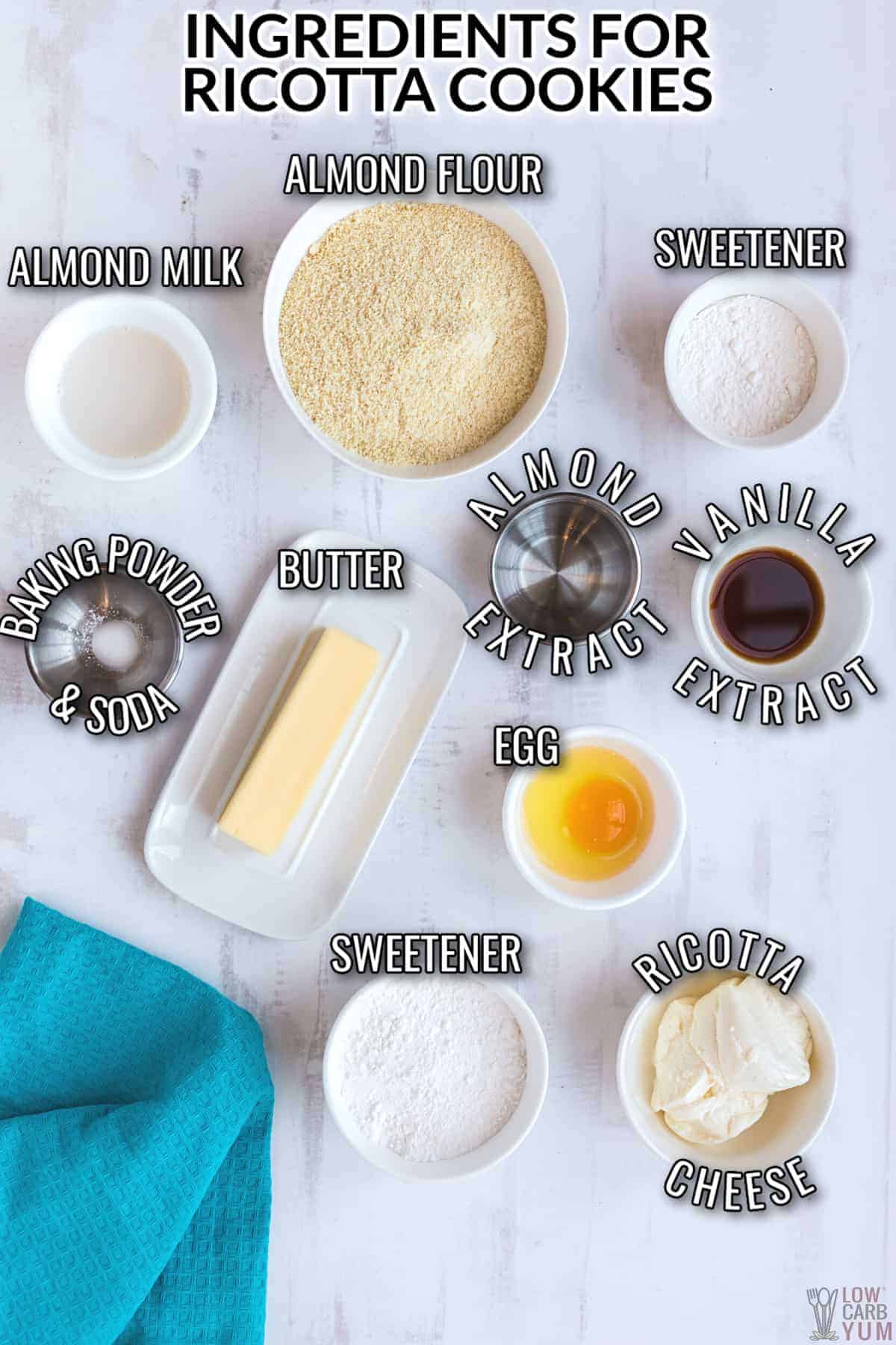 ingredients for ricotta cheese cookies recipe