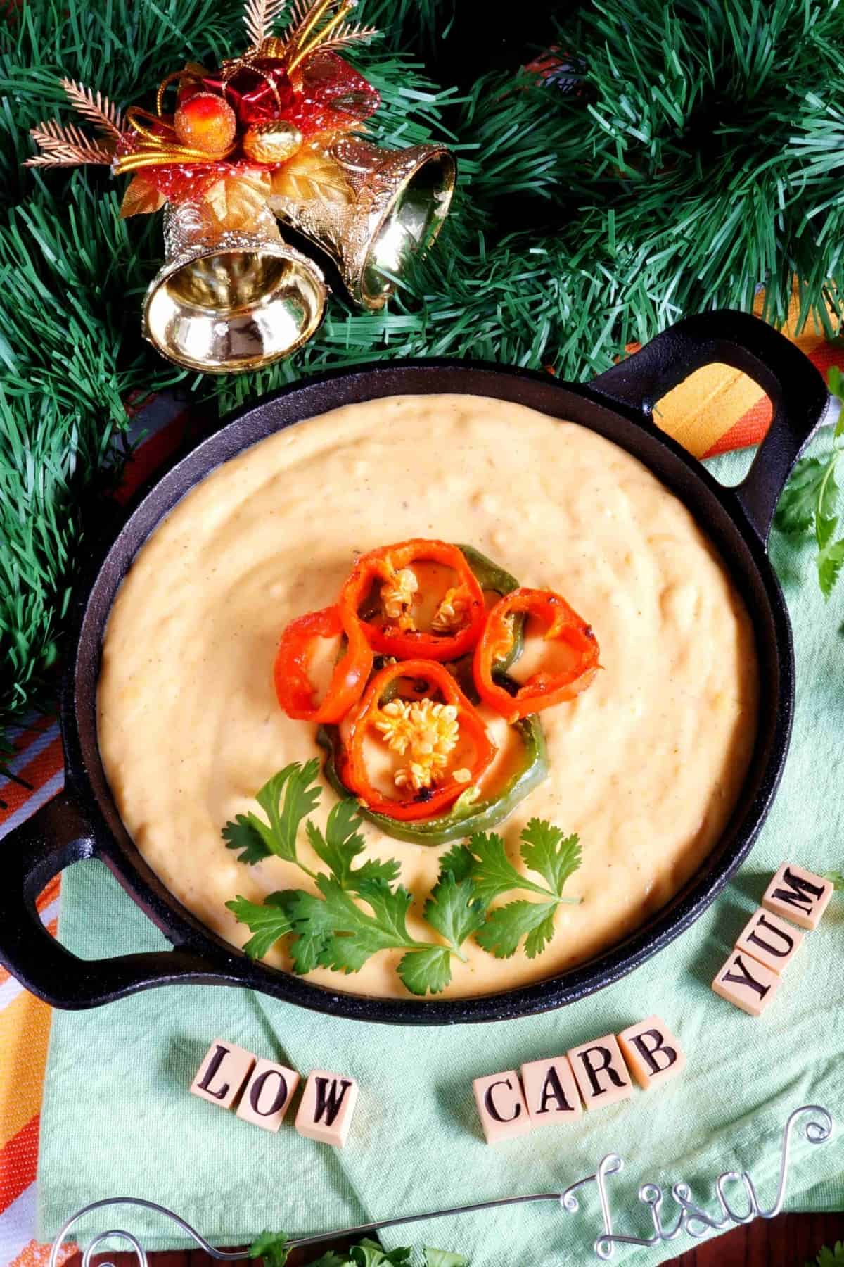 serving queso dip for holidays