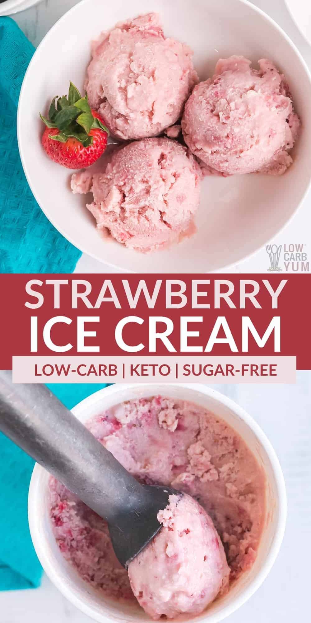 strawberry ice cream recipe pinterest image