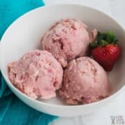 keto strawberry ice cream featured image