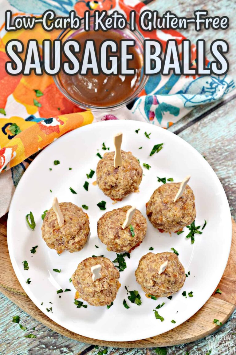 Low-Carb Sausage Balls (Gluten-Free, Paleo) - Low Carb Yum