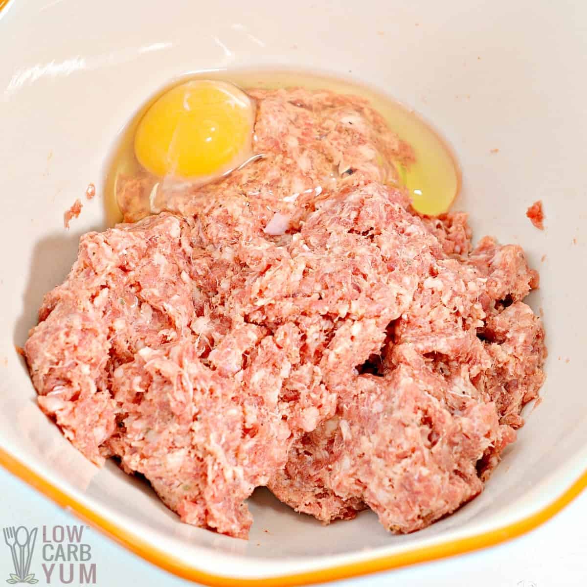 sausage and egg in bowl