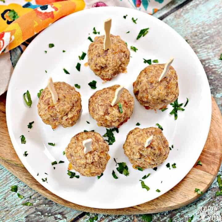 Low-Carb Sausage Balls (Gluten-Free, Paleo) - Low Carb Yum