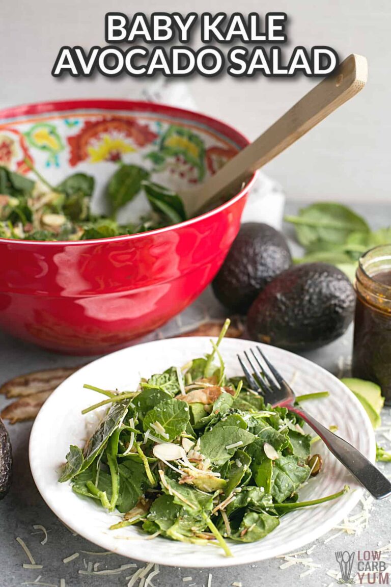 Baby Kale Salad With Avocado Low Carb Yum