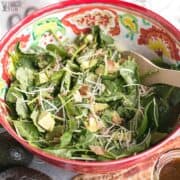 baby kale avocado salad featured image