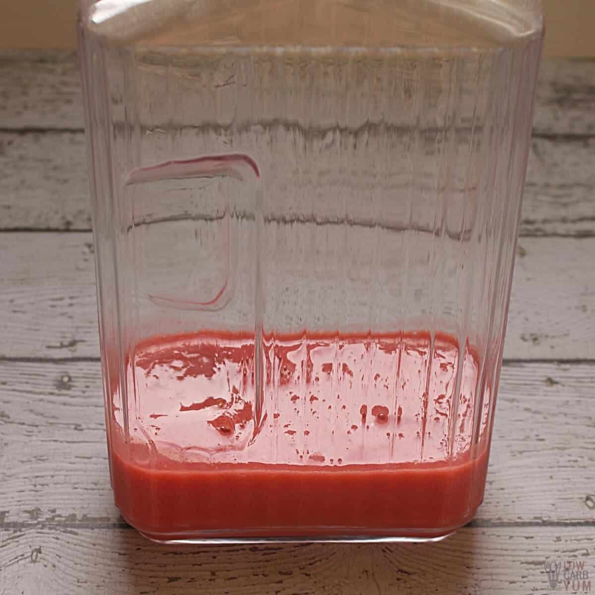 fruit concentrate in pitcher